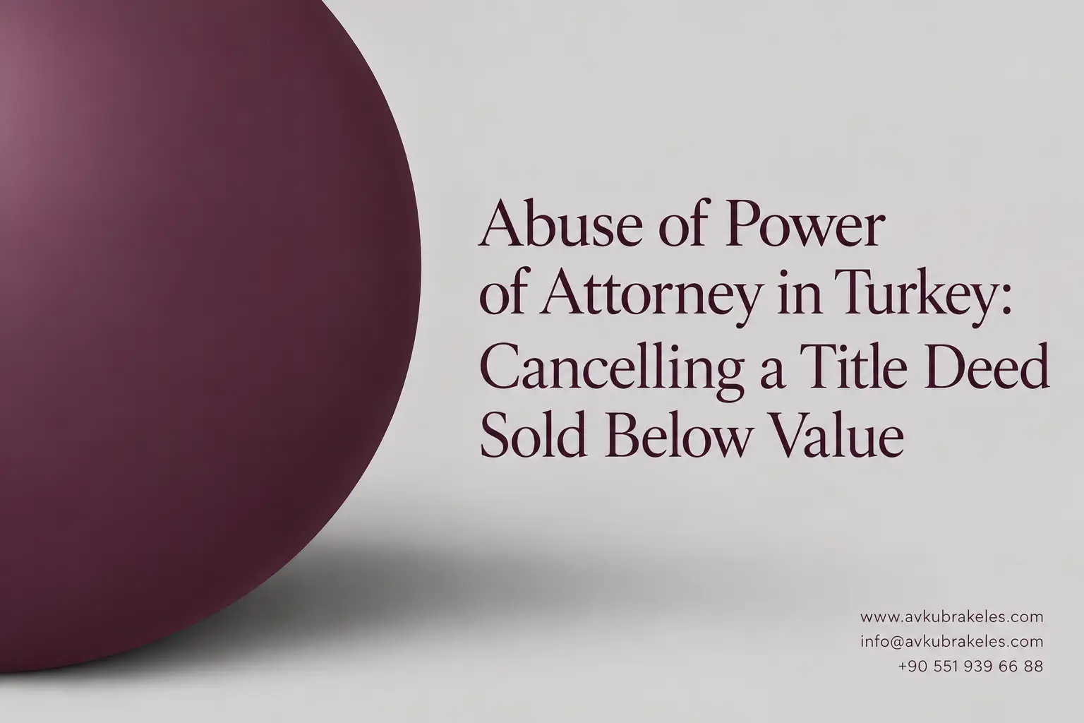 Abuse Of Power Of Attorney Turkey